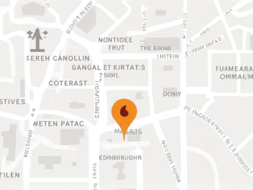 A map showing the location of Russet Petals in Edinburgh.